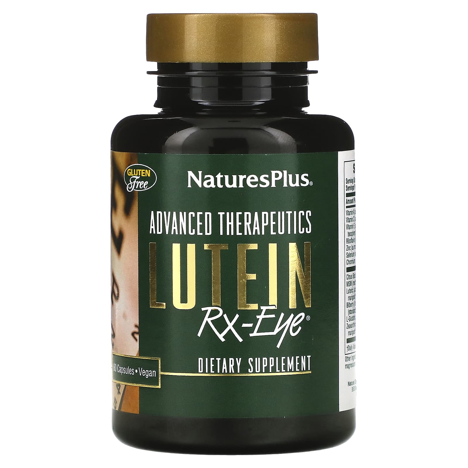 NaturesPlus, Advanced Therapeutics, Lutein RX-Eye, 60 Capsules - Image 1