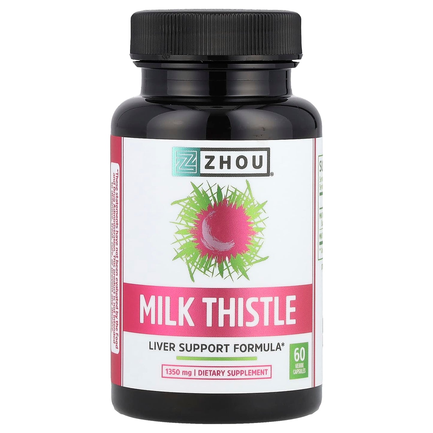 Zhou Nutrition, Milk Thistle, 60 Veggie Capsules (450 mg per Capsule) - Image 1