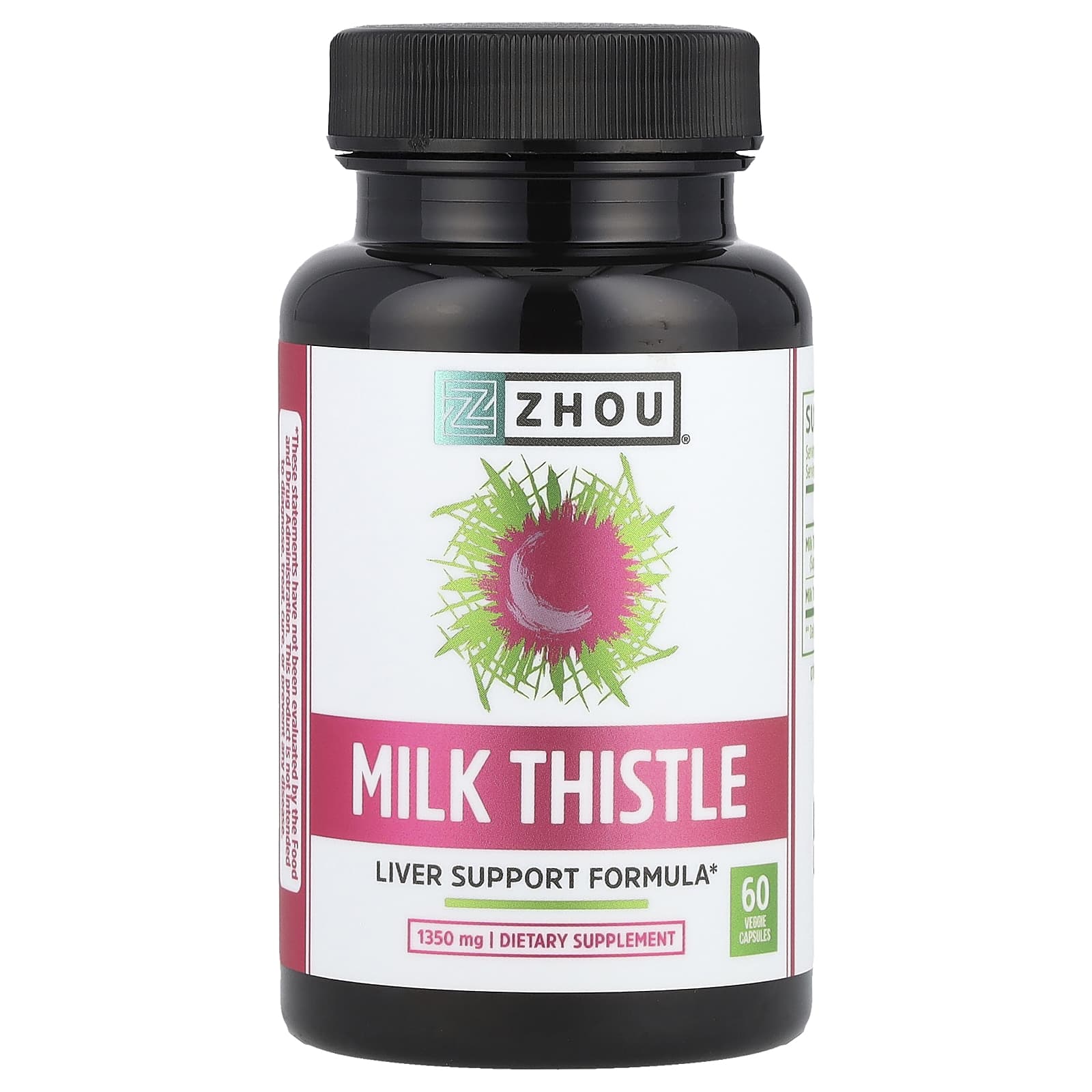 Zhou Nutrition, Milk Thistle, 60 Veggie Capsules (450 mg per Capsule) - Image 1