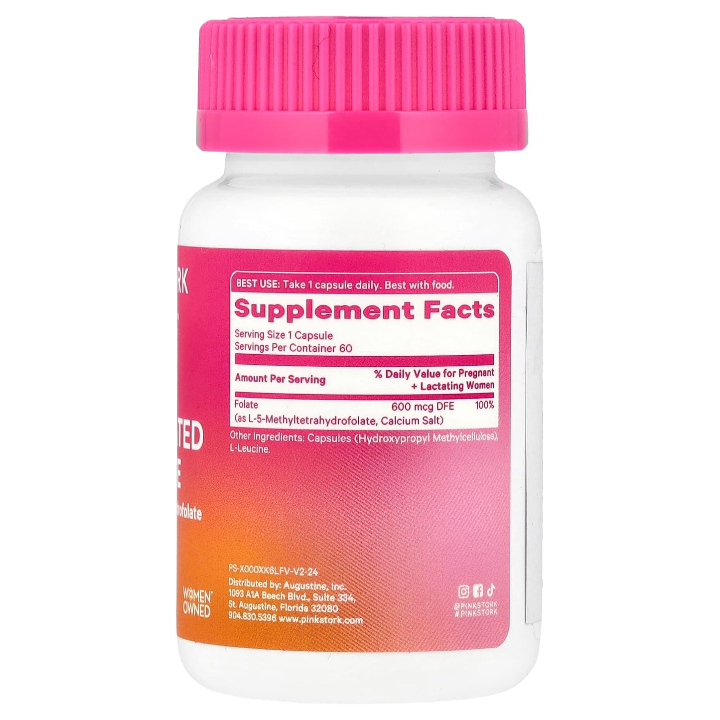 Pink Stork, Methylated Folate,  60 Capsules - Image 2