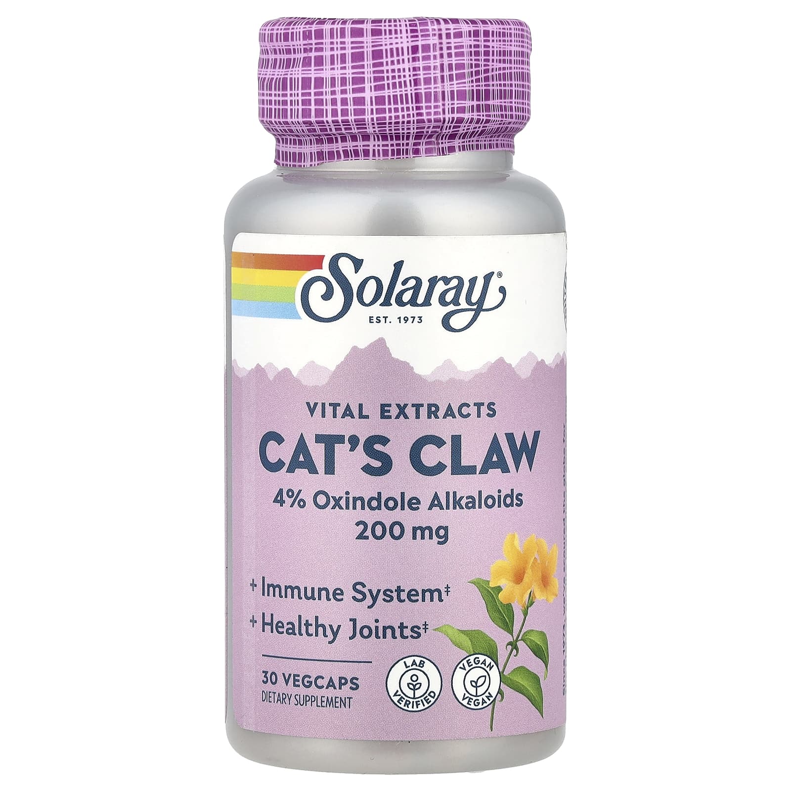 Solaray, Vital Extracts, Cat's Claw, 30 VegCaps - Image 1