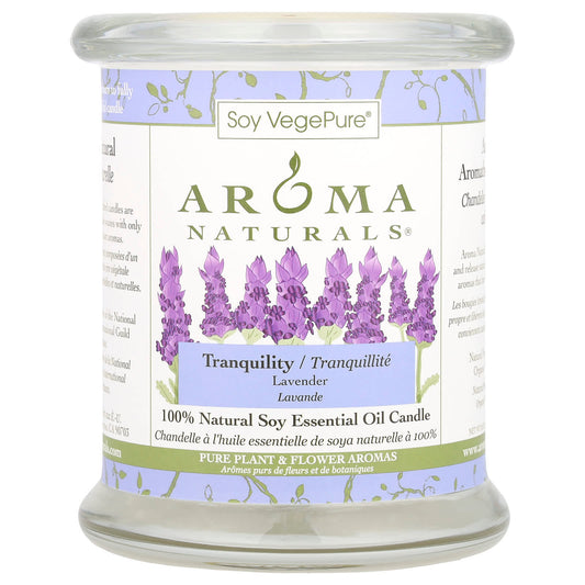 Tranquil Lavender Soy Candle | Natural Essential Oil Soy Wax | 45hr Burn - Image 1