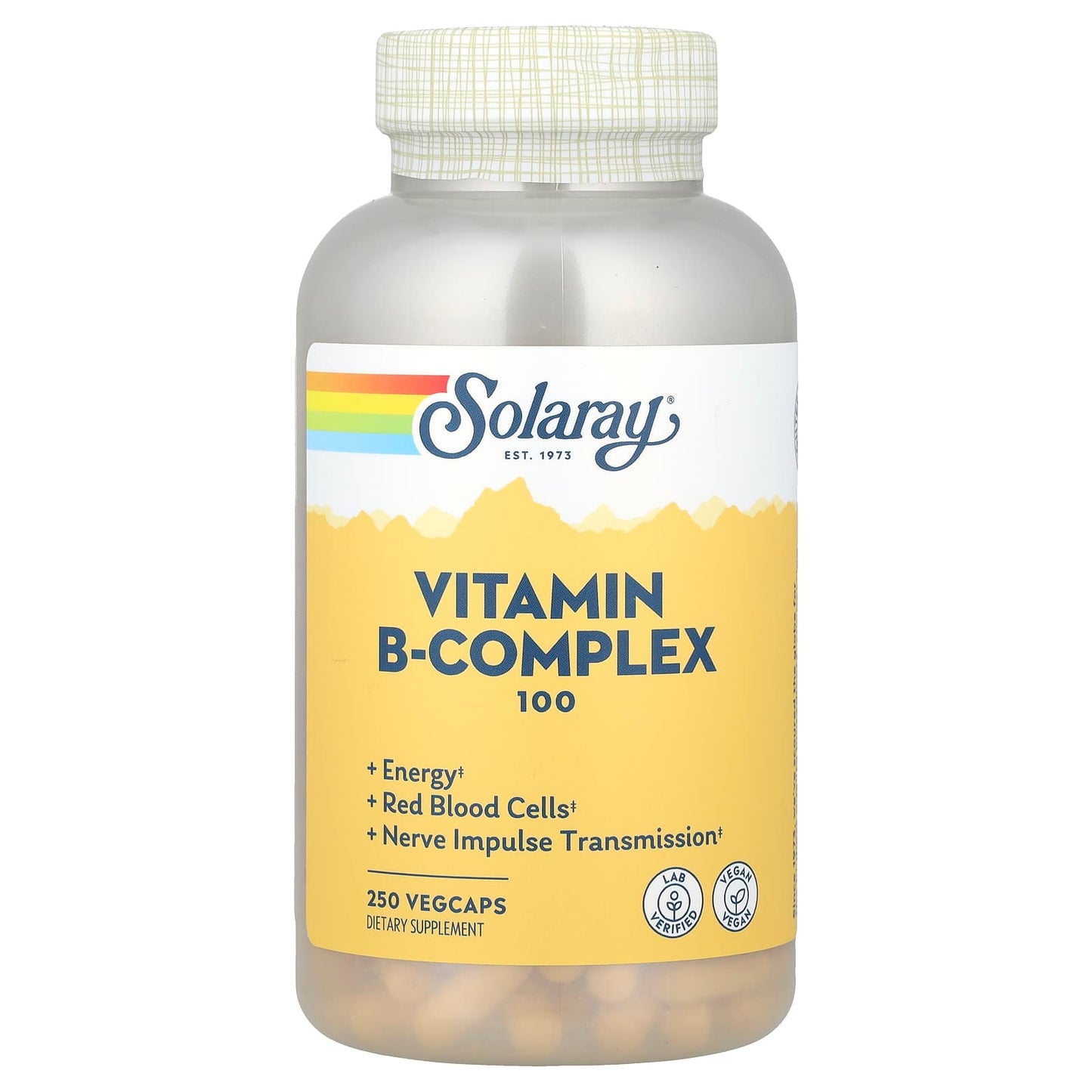 Solaray, Vitamin B-Complex 100 , 250 VegCaps - Image 1