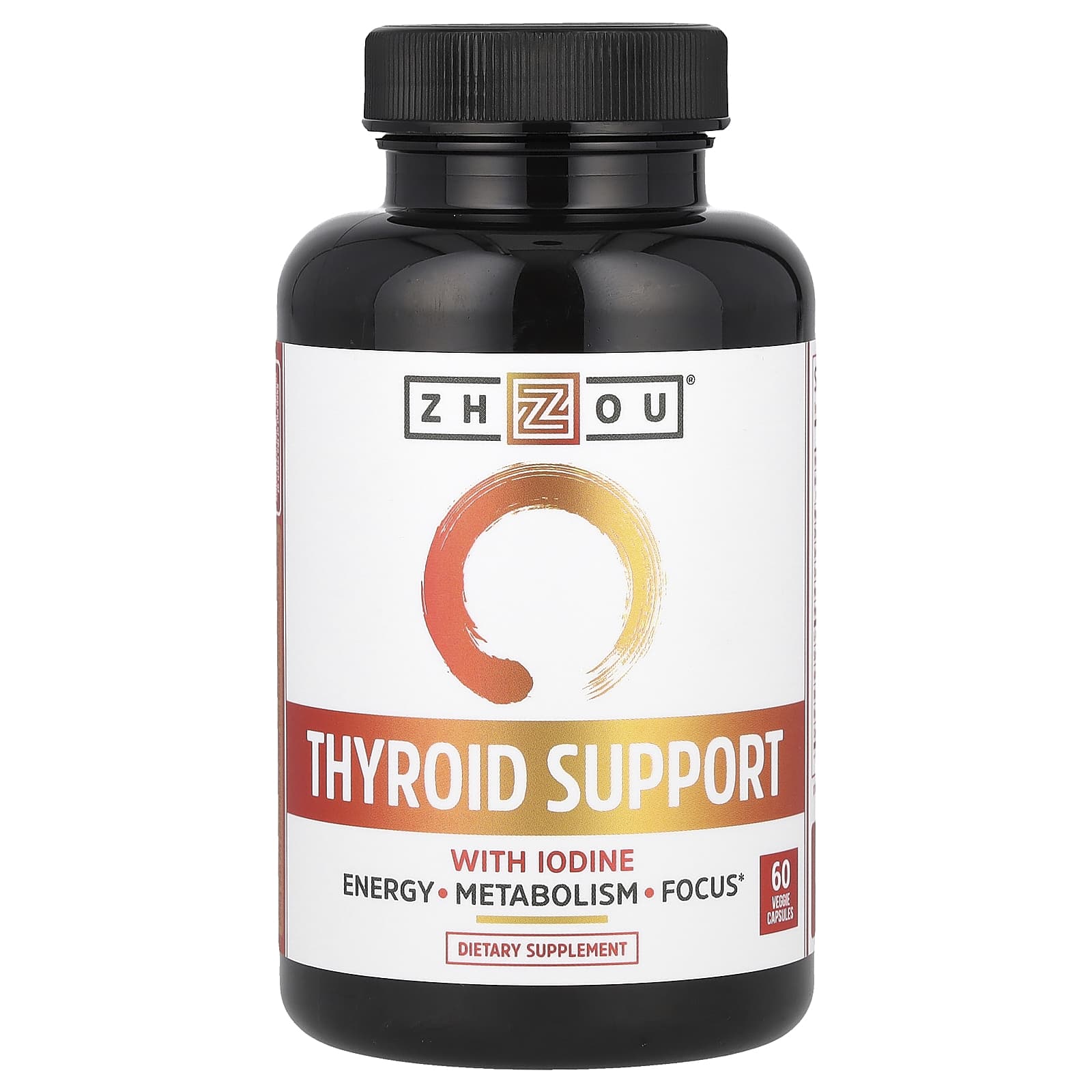 Zhou Nutrition, Thyroid Support with Iodine, 60 Veggie Capsules - Image 1