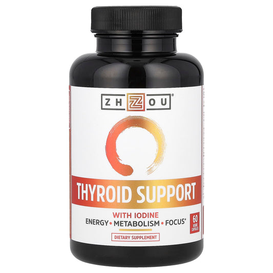 Zhou Nutrition, Thyroid Support with Iodine, 60 Veggie Capsules - Image 1