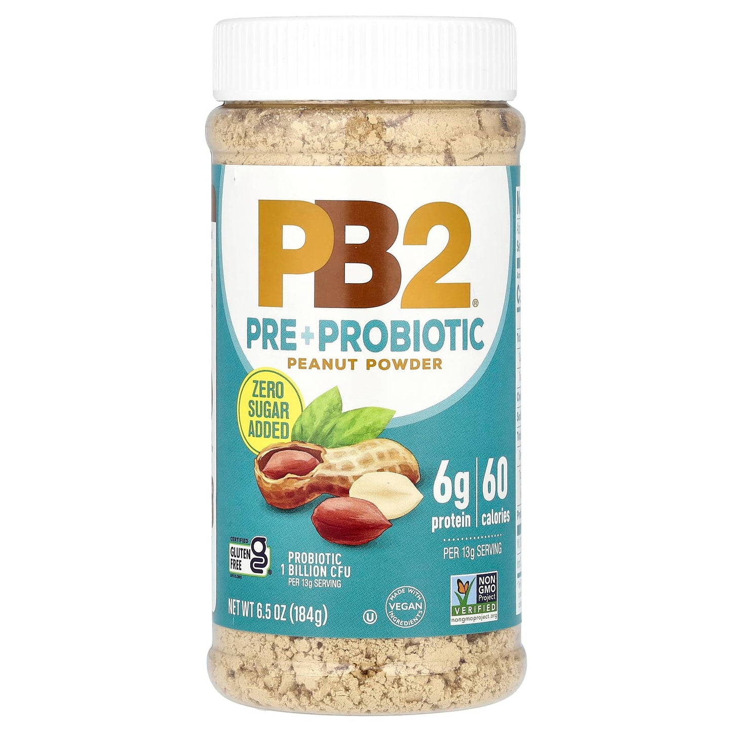 PB2 Foods, Pre + Probiotic Peanut Powder, 6.5 oz (184 g) - Image 1