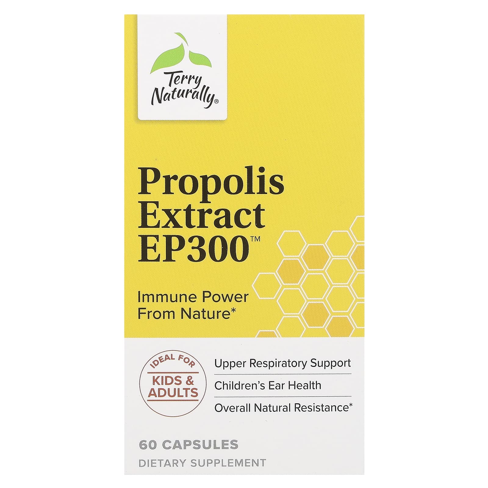 Terry Naturally, Propolis Extract EP300, 60 Capsules (200 mg per Capsule) - Image 1