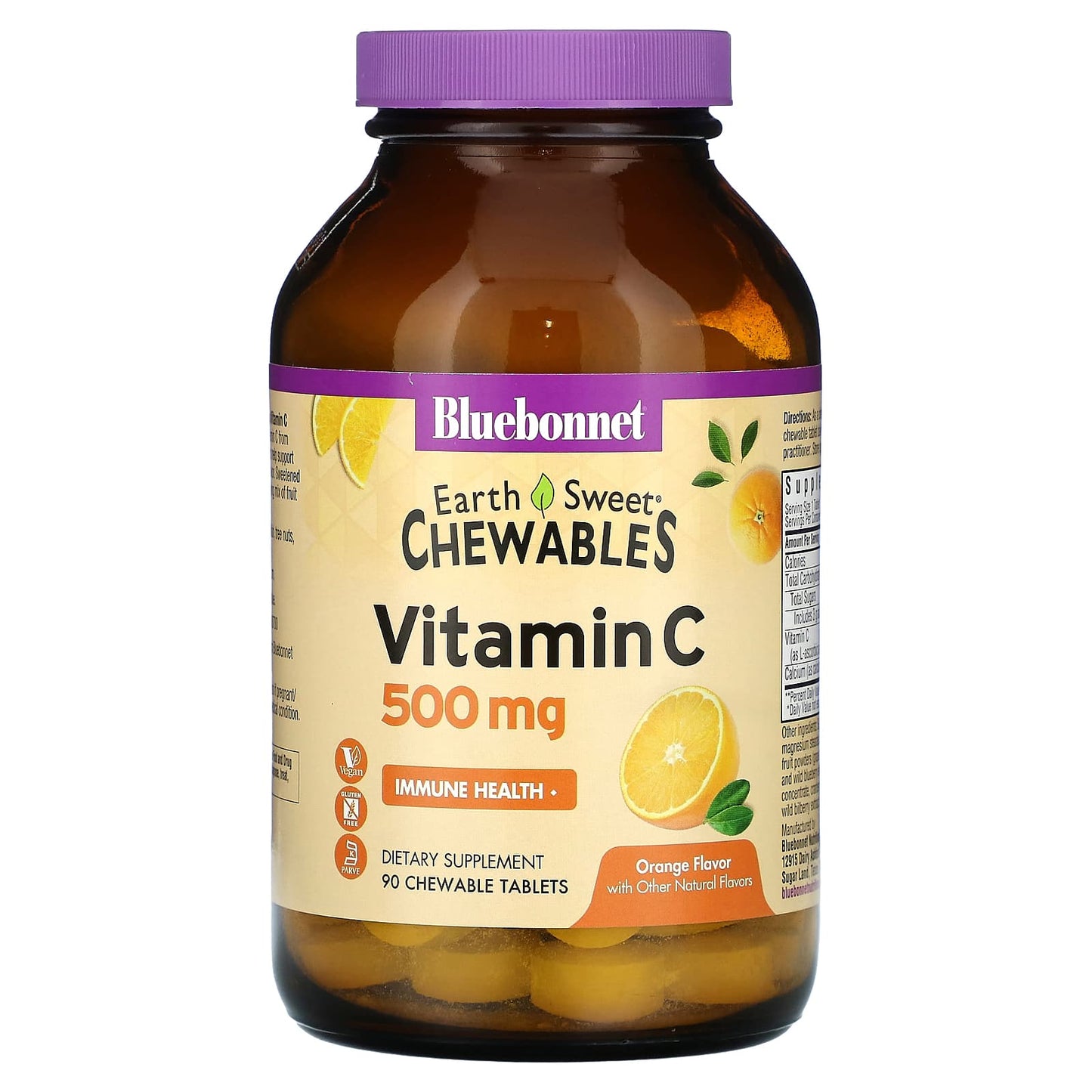 Vitamin C Immune Support by Bluebonnet Nutrition - 90 Chewable Tablets - Image 1