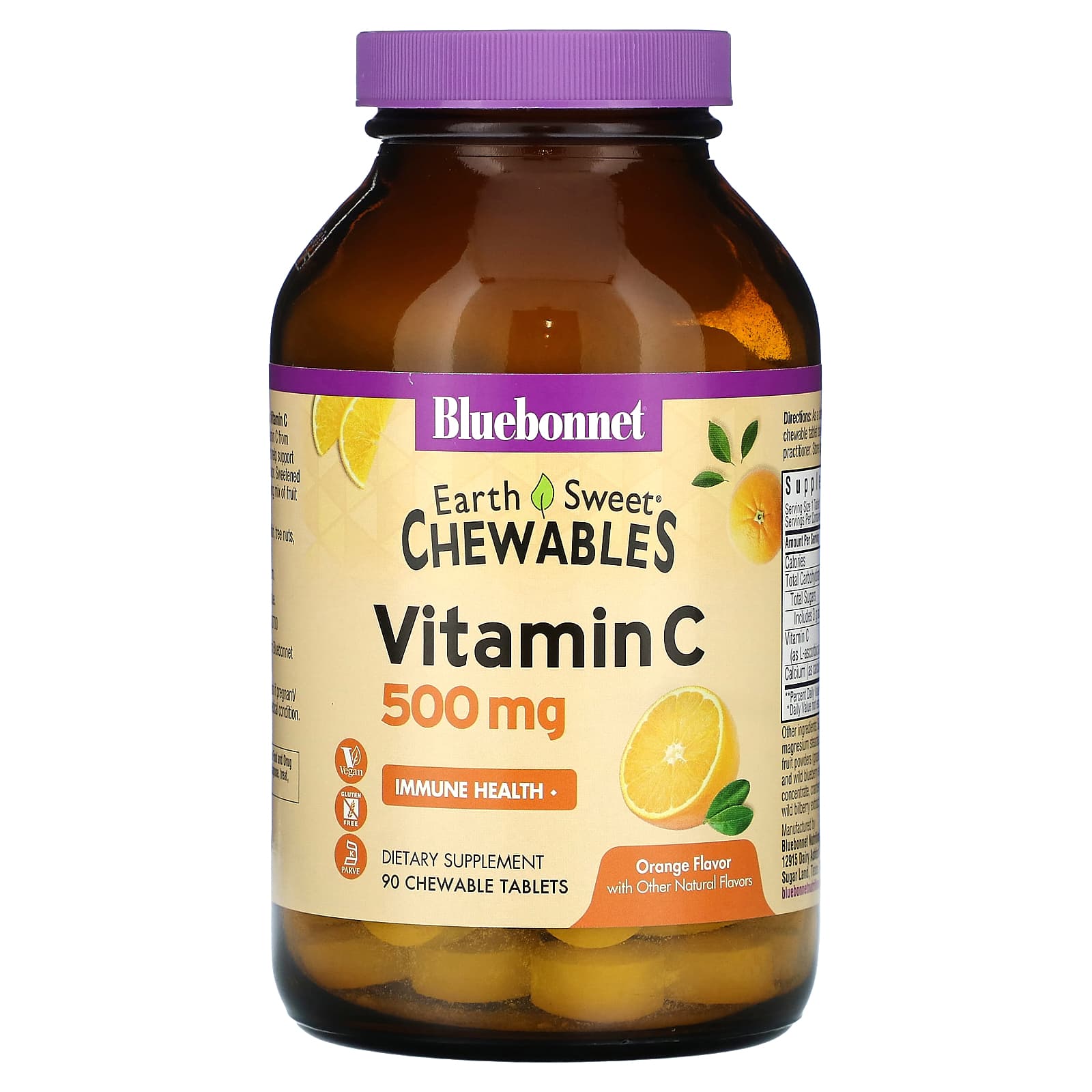 Vitamin C Immune Support by Bluebonnet Nutrition - 90 Chewable Tablets - Image 1