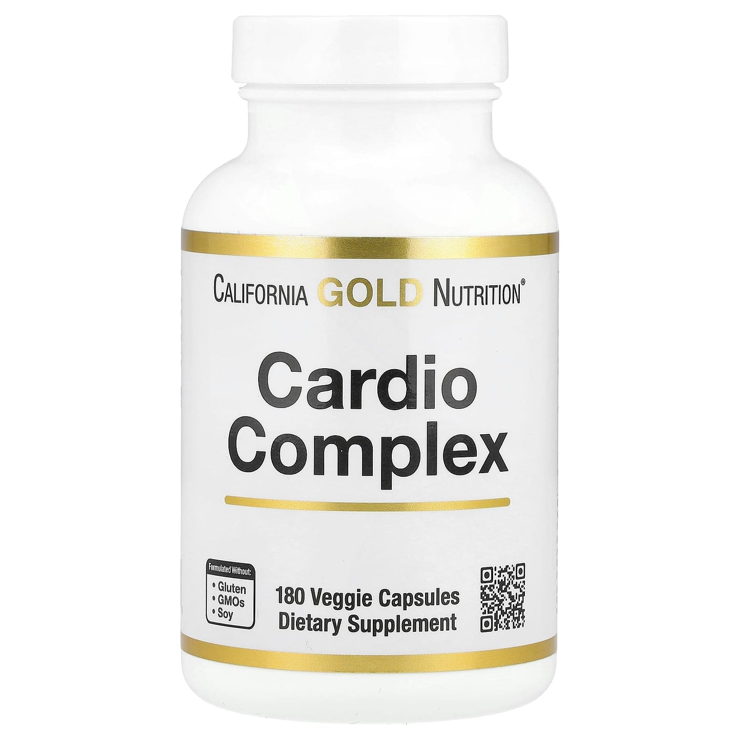 California Gold Nutrition Cardio Complex for Heart Health - 180 Veggie Capsules - Image 1