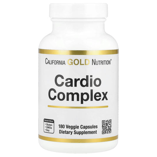 California Gold Nutrition Cardio Complex for Heart Health - 180 Veggie Capsules - Image 1