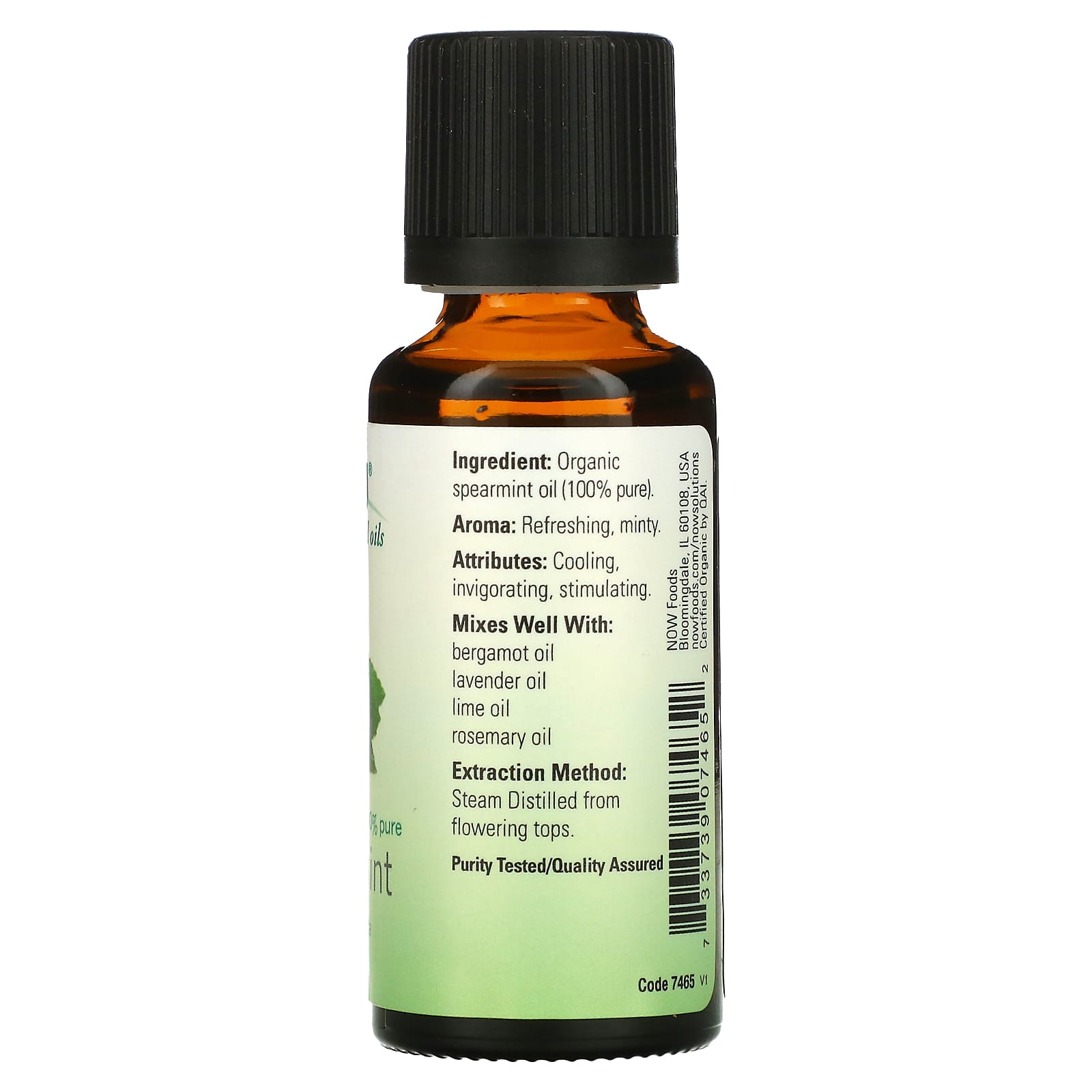 NOW Foods, Organic Essential Oils, Spearmint, 1 fl oz (30 ml) - Image 2