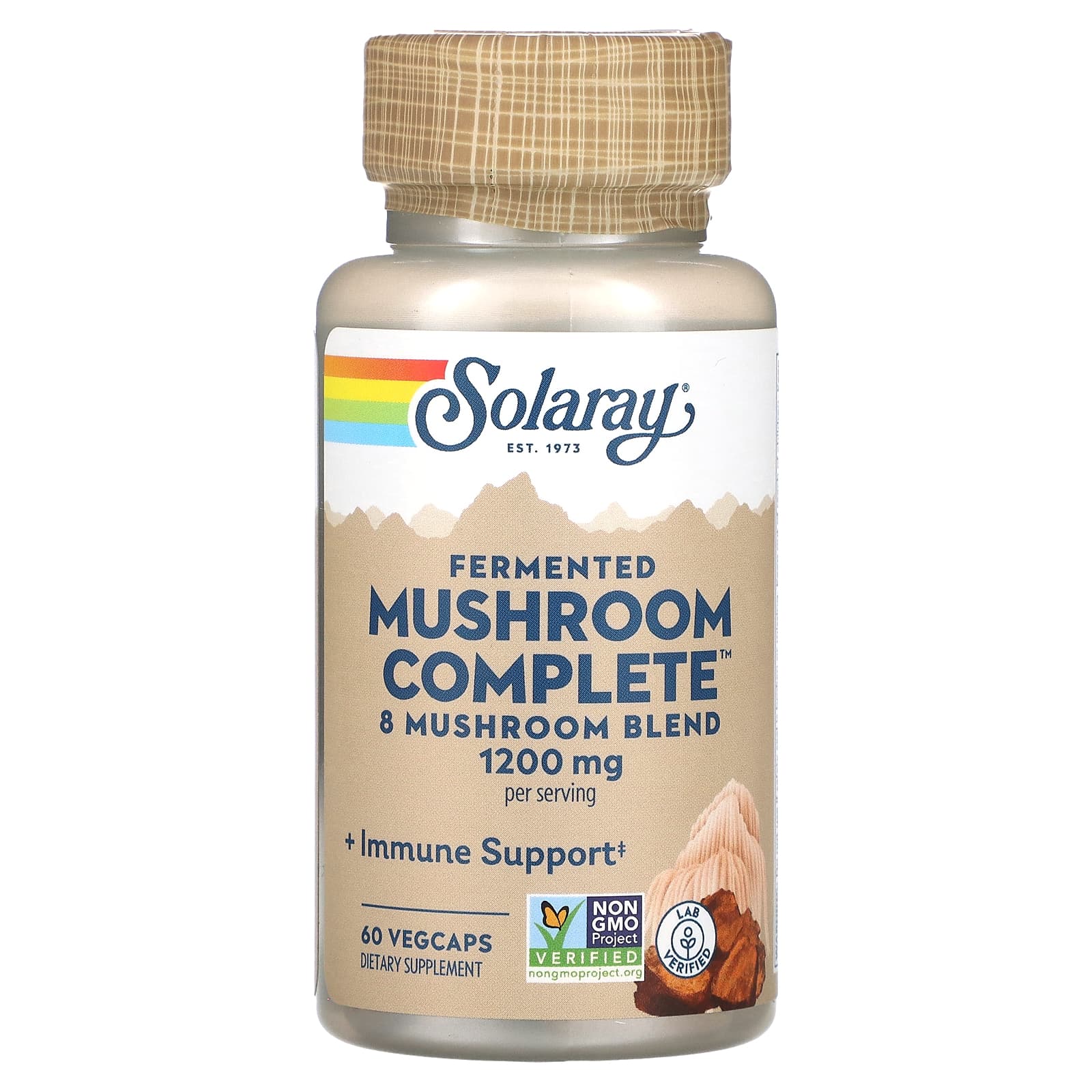 Solaray, Fermented Mushroom Complete, 1,200 mg, 60 VegCaps (600 mg per Capsule) - Image 1