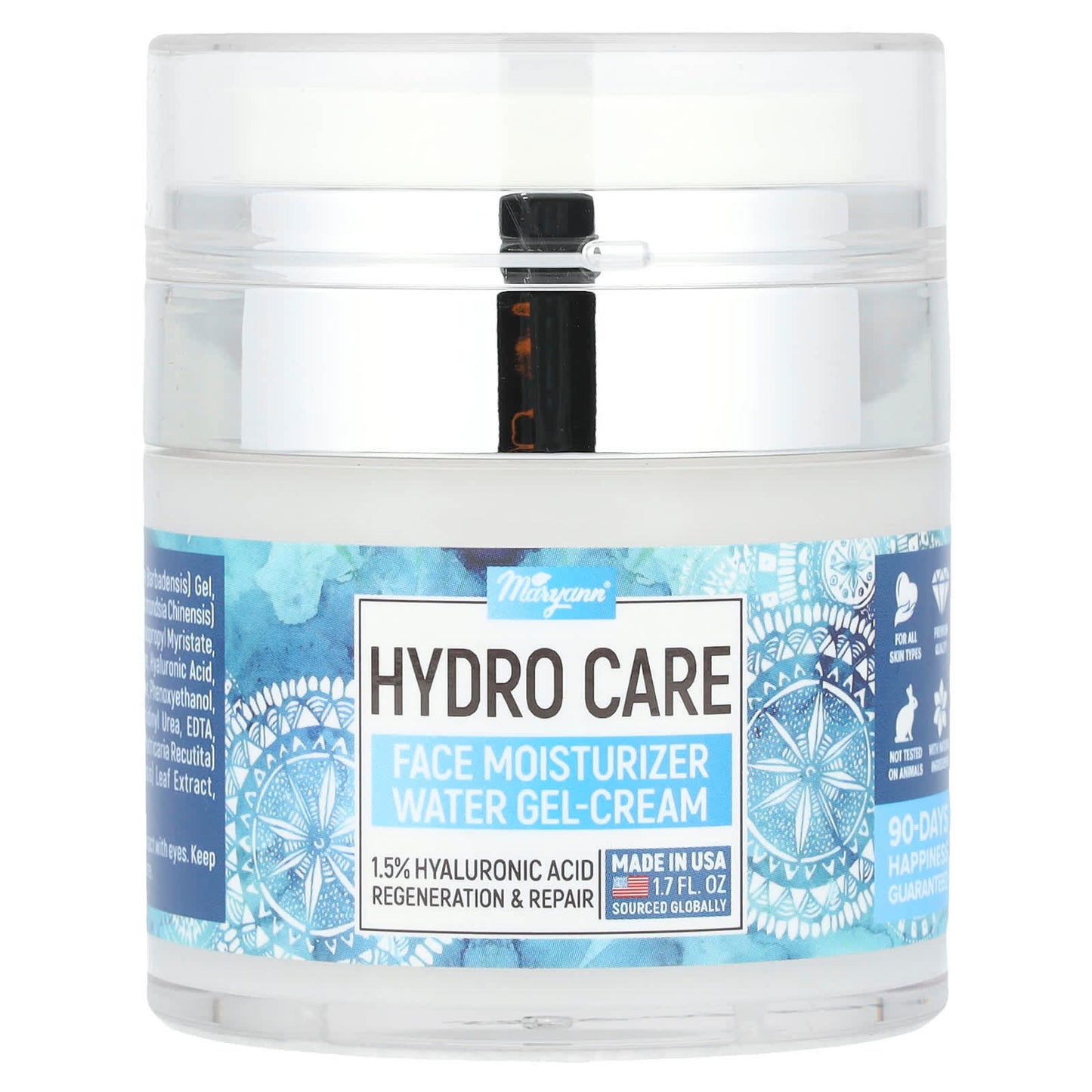 MaryAnn Organics, Hydro Care, Face Moisturizer Water Gel-Cream, 1.7 fl oz (50 ml) - Image 1