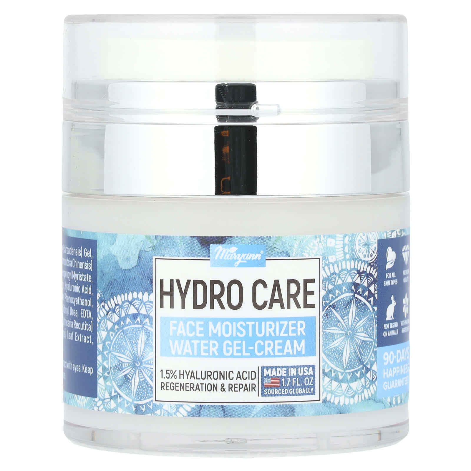 MaryAnn Organics, Hydro Care, Face Moisturizer Water Gel-Cream, 1.7 fl oz (50 ml) - Image 1