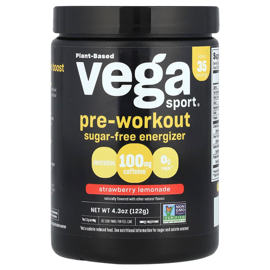 Vega, Sport®, Sugar-Free Pre-Workout Energizer, Strawberry Lemonade, 4.3 oz (122 g) - Image 1