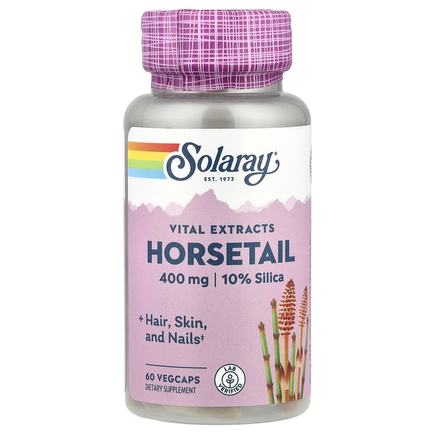 Solaray, Vital Extracts, Horsetail, 400 mg, 60 Vegcaps - Image 1
