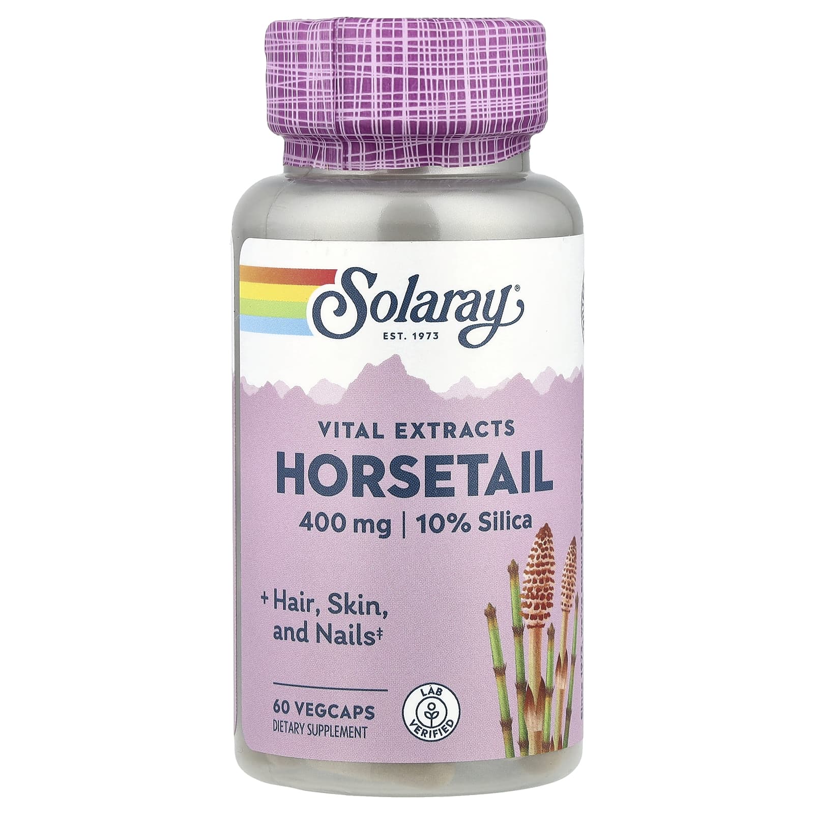 Solaray, Vital Extracts, Horsetail, 400 mg, 60 Vegcaps - Image 1