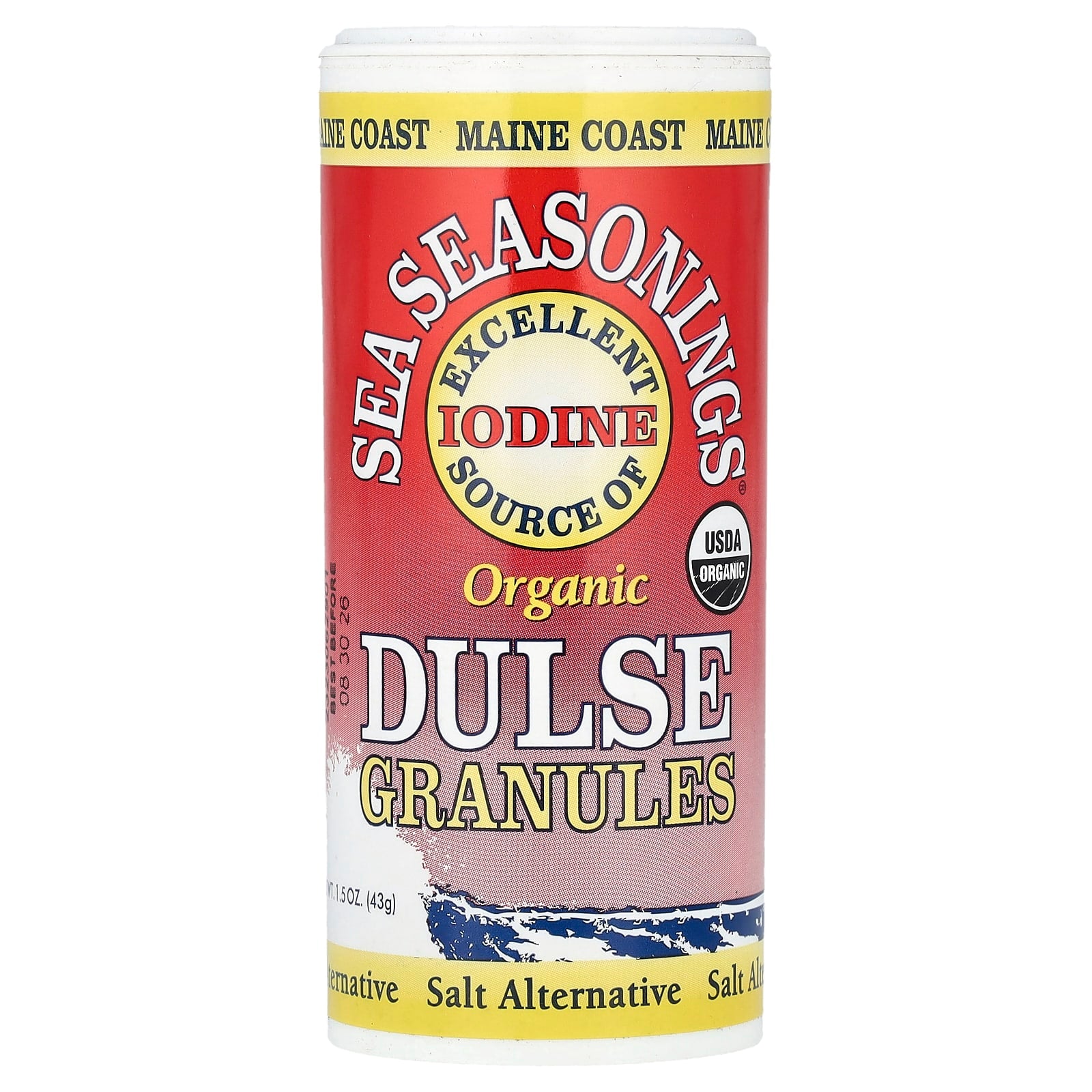 Maine Coast Sea Vegetables, Organic, Sea Seasonings, Dulse Granules, 1.5 oz (43 g) - Image 1
