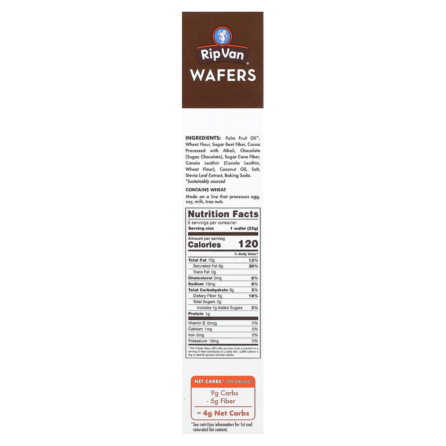 Rip Van Wafels, Wafers, Dark Chocolate, 6 Pack, 0.78 oz (22 g) Each - Image 2