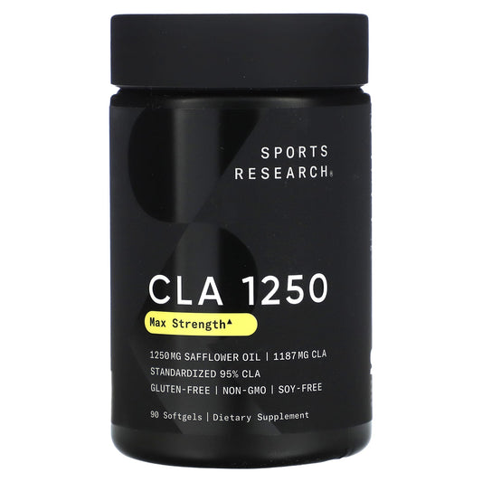 Sports Research, CLA 1250, Max Strength, 1,250 mg, 90 Softgels - Image 1