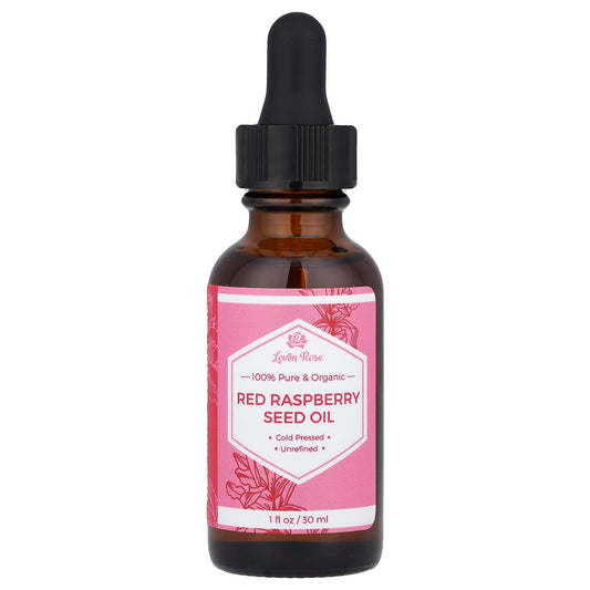 Leven Rose, 100% Pure & Organic, Red Raspberry Seed Oil, 1 fl oz (30 ml) - Image 1