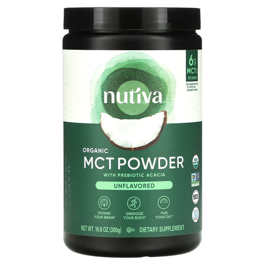 Nutiva, Organic MCT Powder, Unflavored, 10.6 oz (300 g) - Image 1