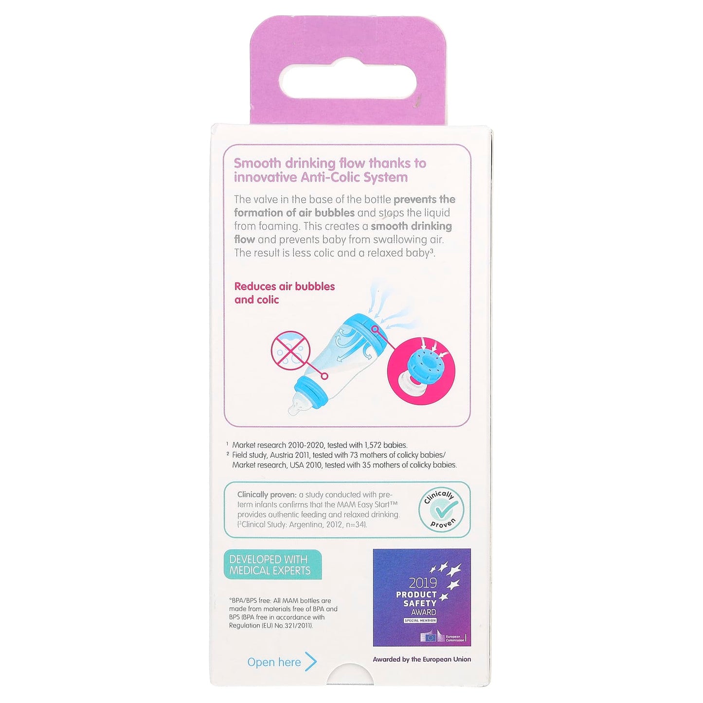 MAM, Easy Start, Anti Colic Bottle, 0+ Months, 1 Count - Image 2