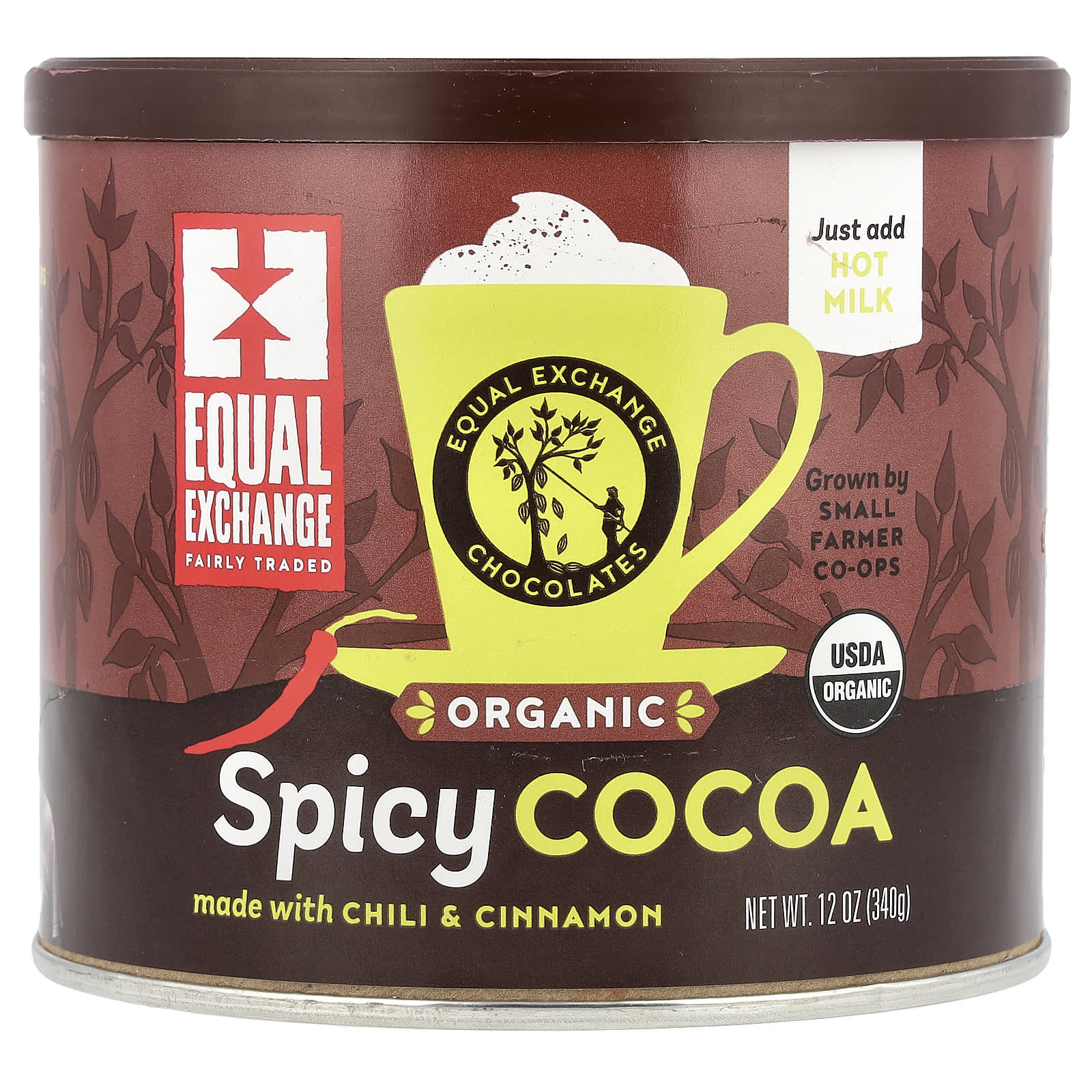 Spicy Organic Hot Cocoa by Equal Exchange, Fair Trade, 12 oz - Image 1