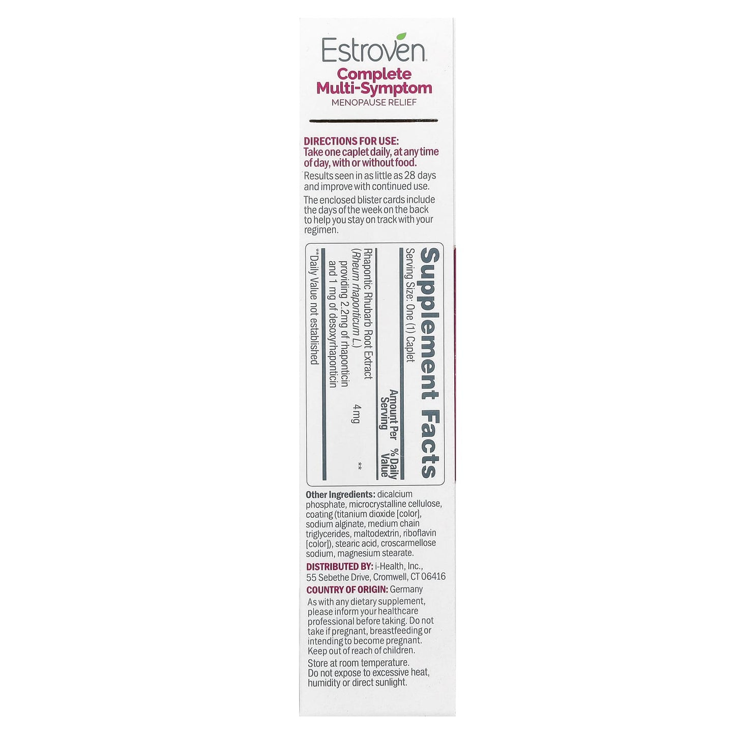 Estroven Complete Menopause Relief, 28 Caplets, Fast Symptom Reduction - Image 2