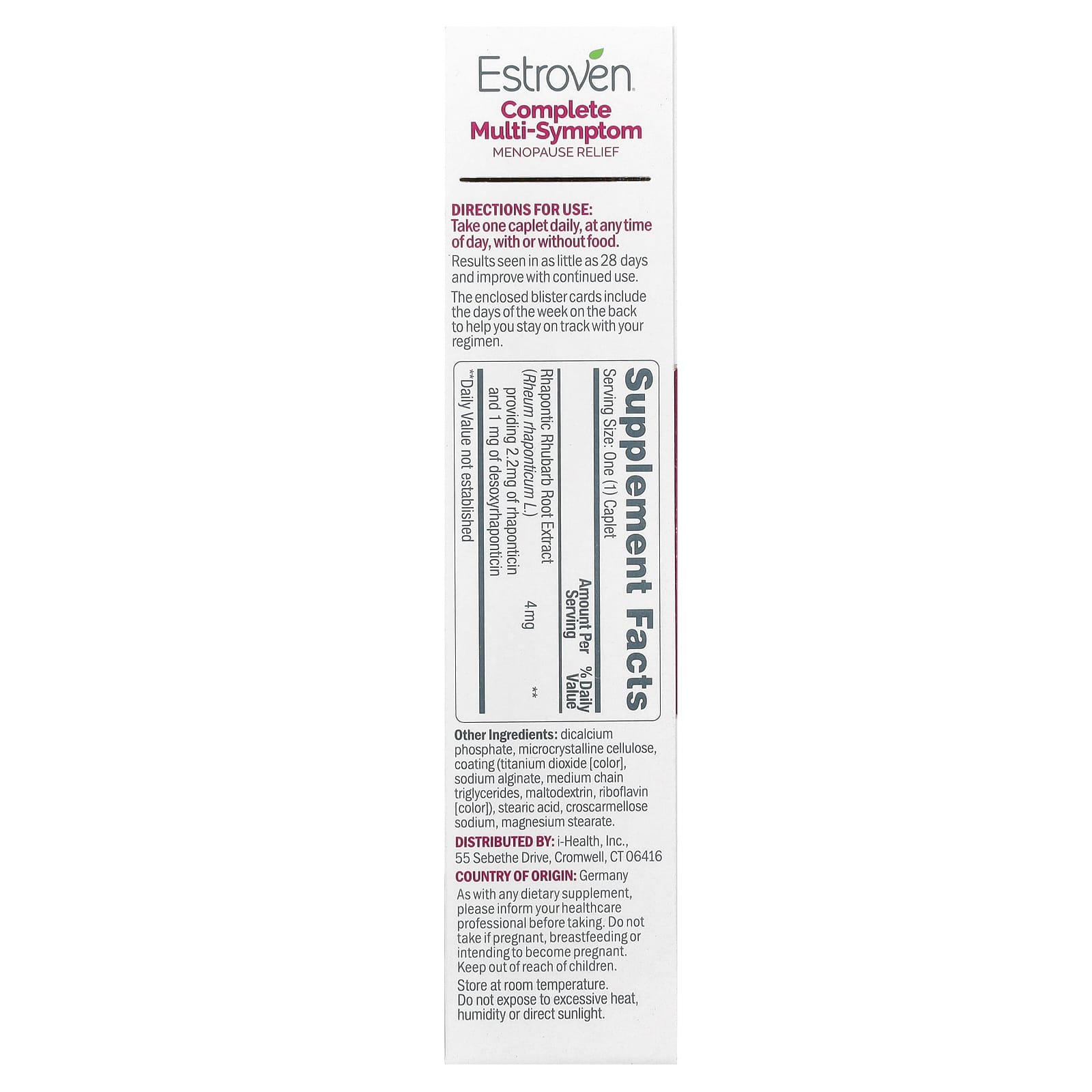 Estroven Complete Menopause Relief, 28 Caplets, Fast Symptom Reduction - Image 2
