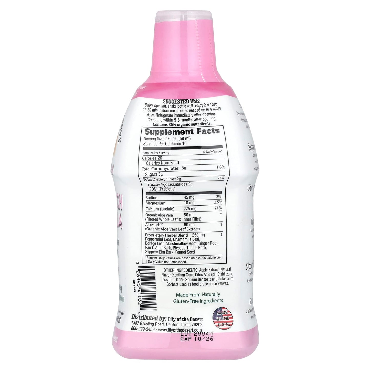 Lily of the Desert, Aloe Herbal, Stomach Formula, Fresh Mint, 32 fl oz (960 ml) - Image 2