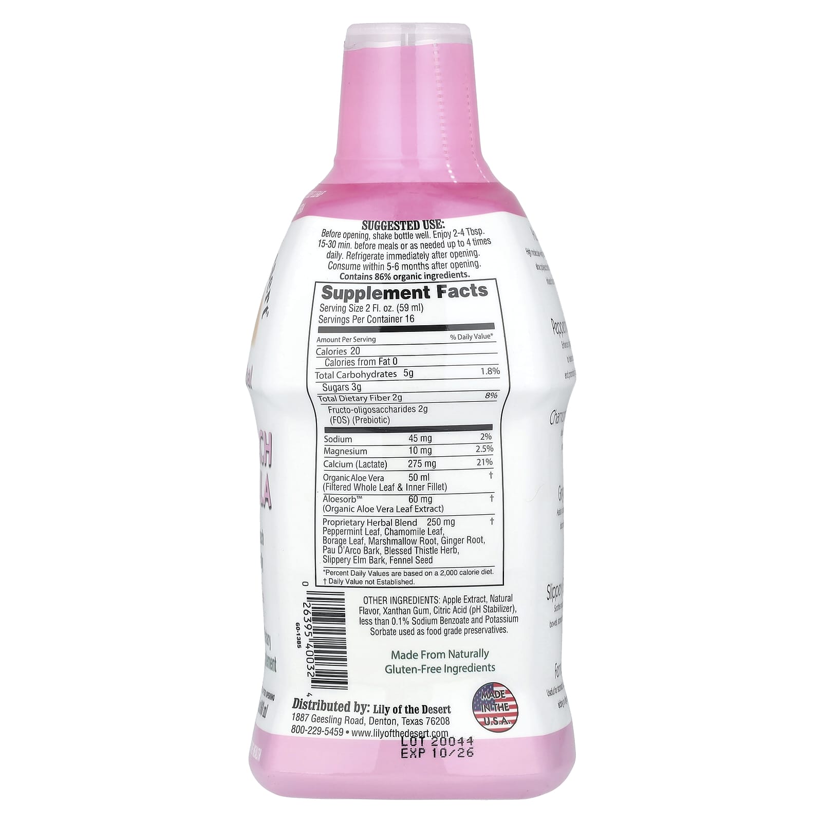 Lily of the Desert, Aloe Herbal, Stomach Formula, Fresh Mint, 32 fl oz (960 ml) - Image 2
