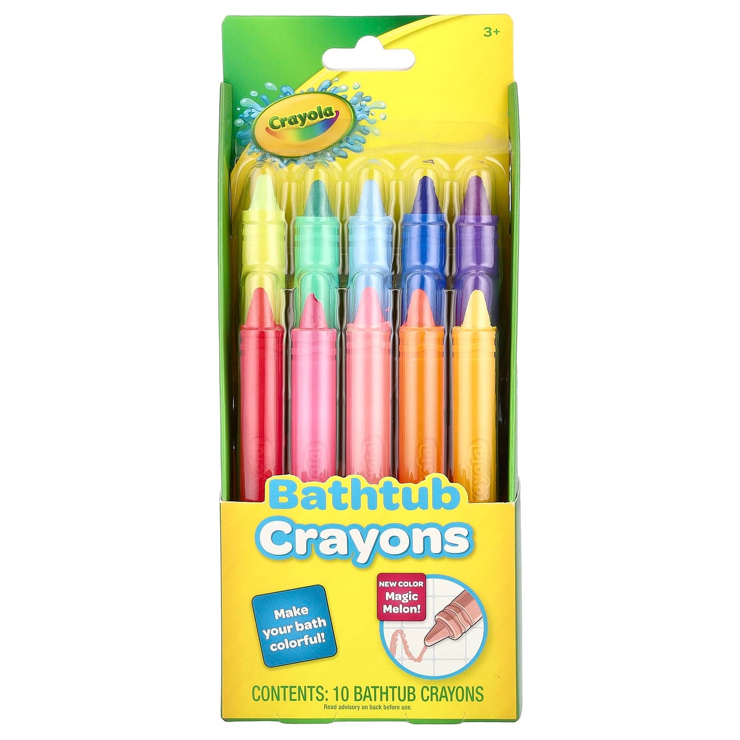 Crayola Bathtub Crayons for Kids, 10 Colors, Ages 3+ - Image 1
