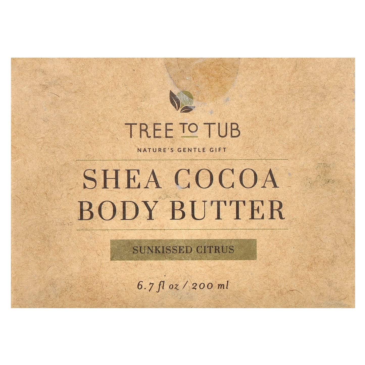 Tree To Tub, Shea Cocoa Body Butter, Sunkissed Citrus, 6.7 fl oz (200 ml) - Image 2