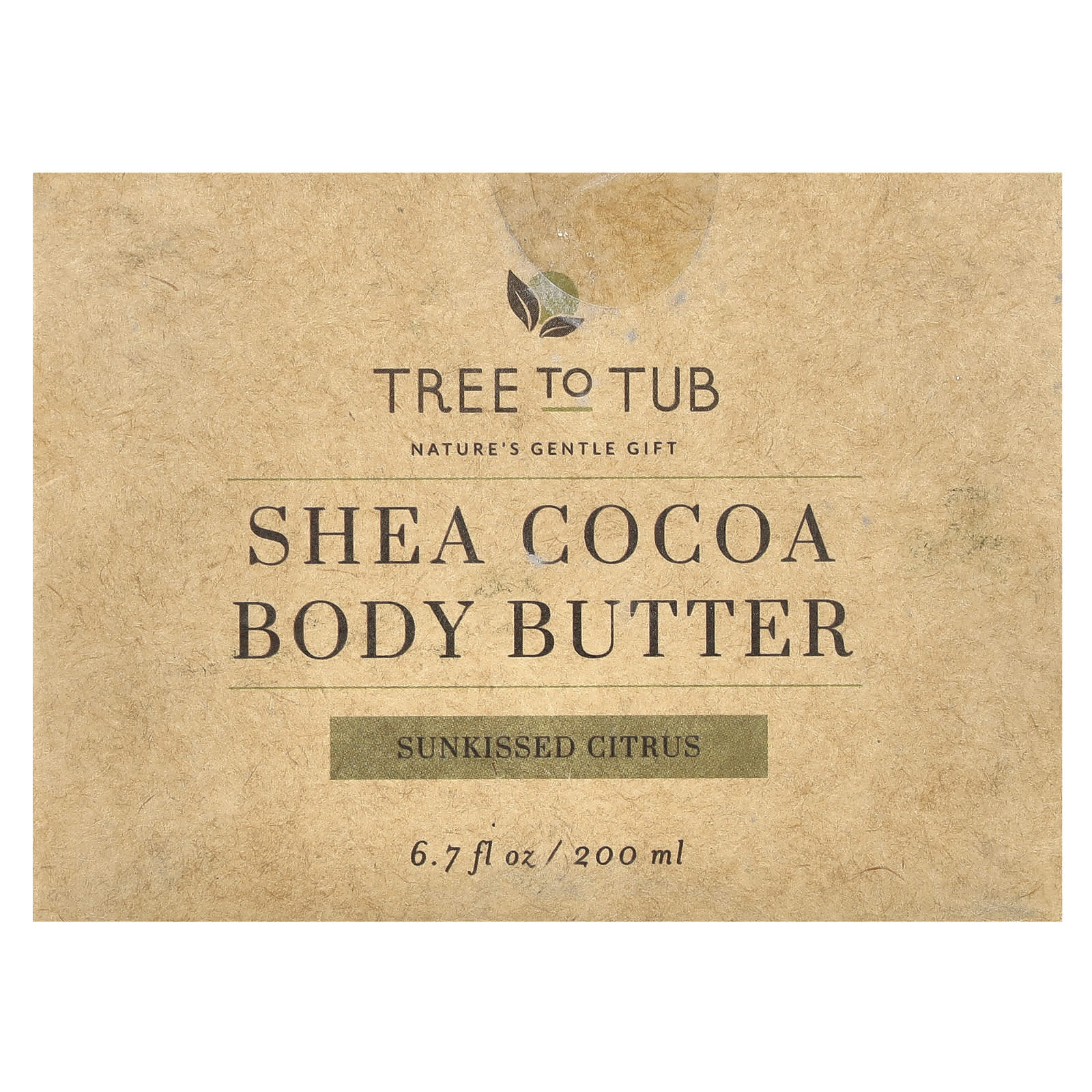 Tree To Tub, Shea Cocoa Body Butter, Sunkissed Citrus, 6.7 fl oz (200 ml) - Image 2