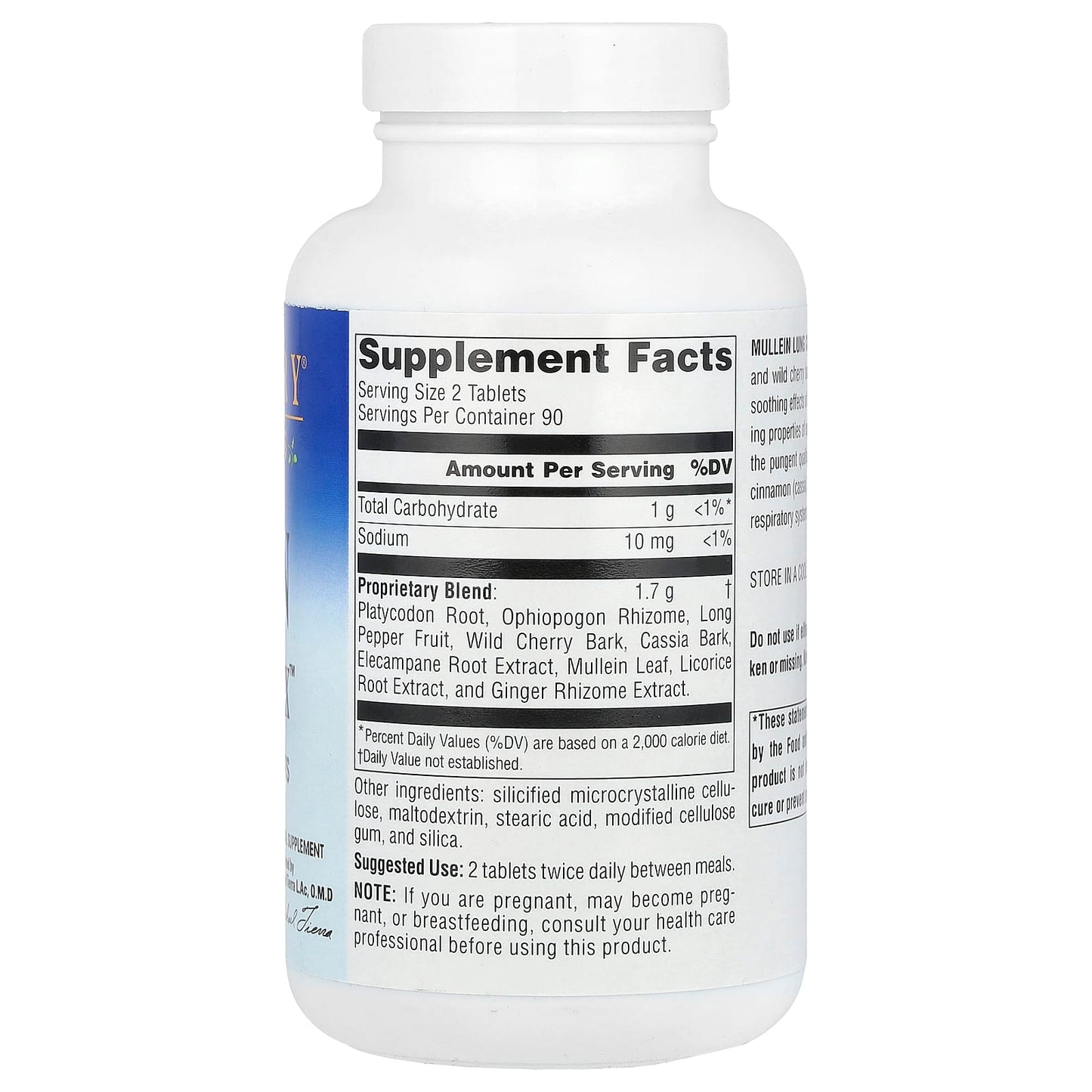 Planetary Herbals, Mullein Lung Complex™, 180 Tablets - Image 2