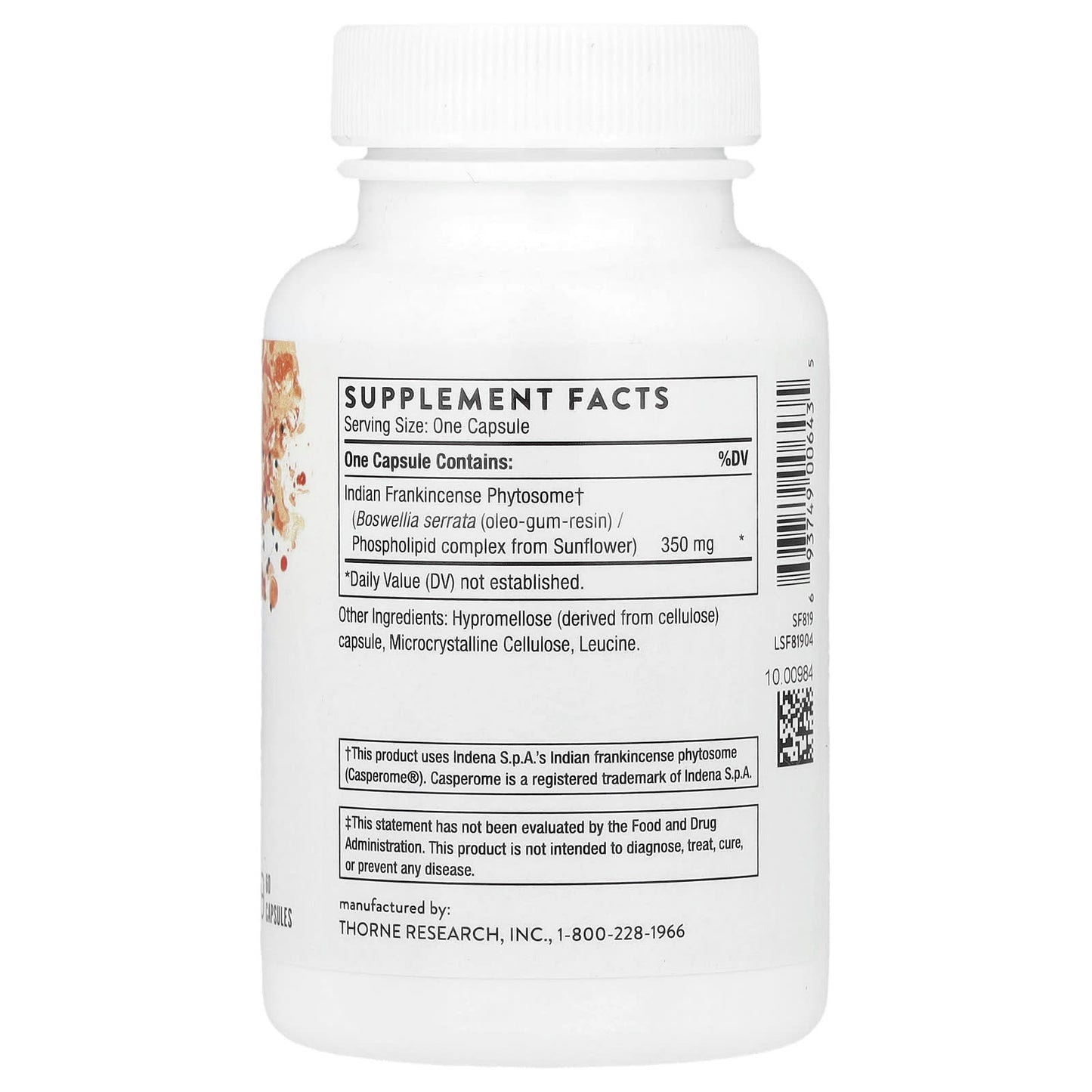 Thorne, Boswellia Phytosome, 60 Capsules (350 mg per Capsule) - Image 2