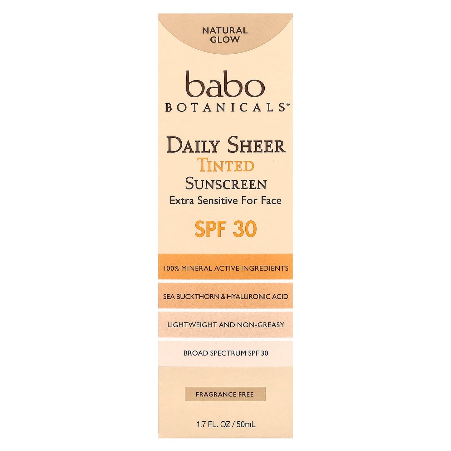 Natural Daily Sheer Tinted Sunscreen by Babo Botanicals, SPF 30, Fragrance Free - Image 2