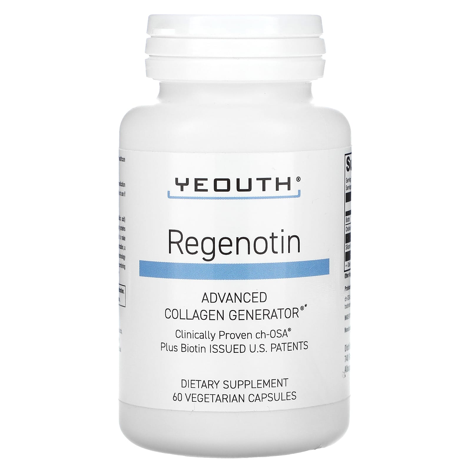 YEOUTH, Regenotin, Advanced Collagen Generator, 60 Vegetarian Capsules - Image 1