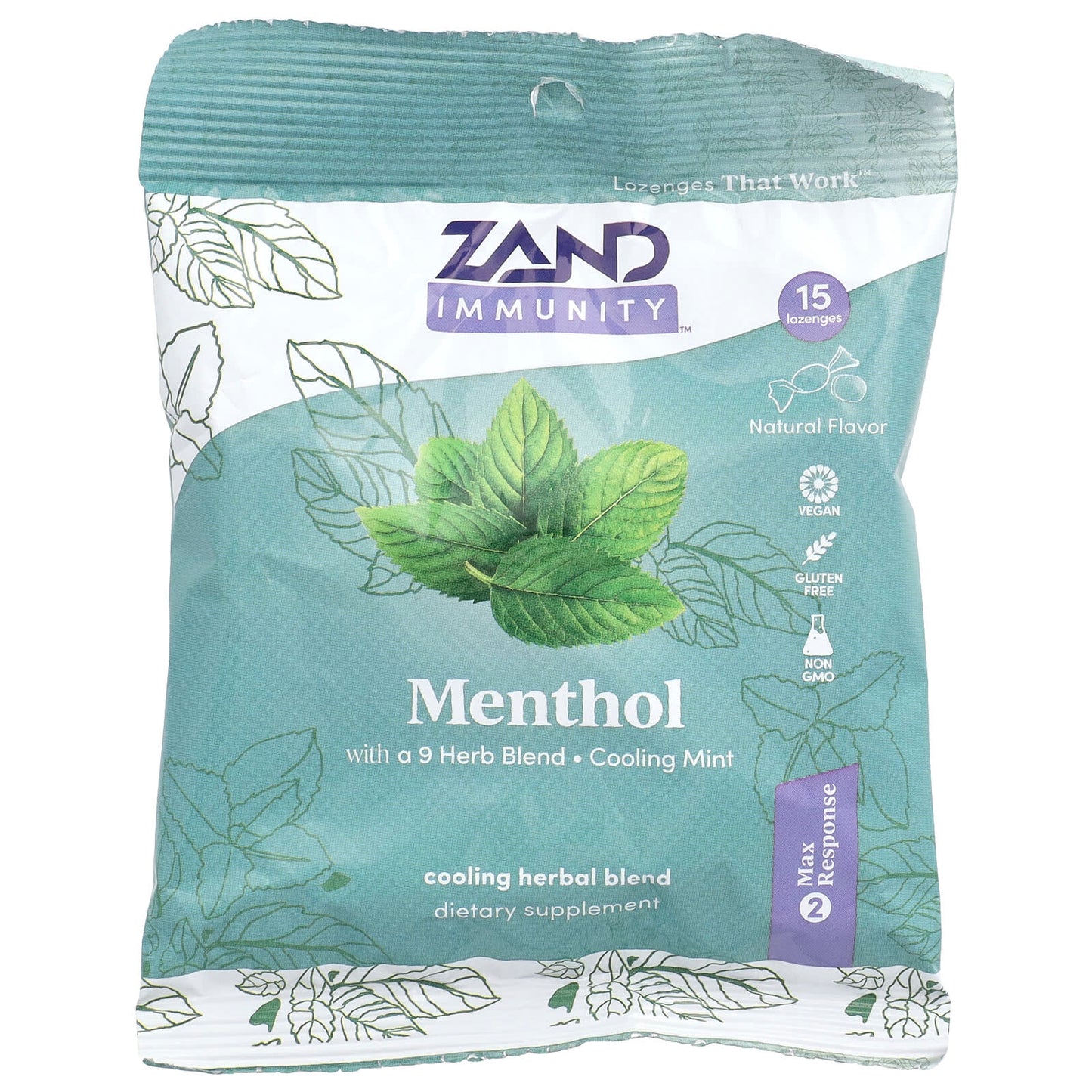 Zand, Menthol Lozenges, Cooling Mint, 15 Lozenges - Image 1