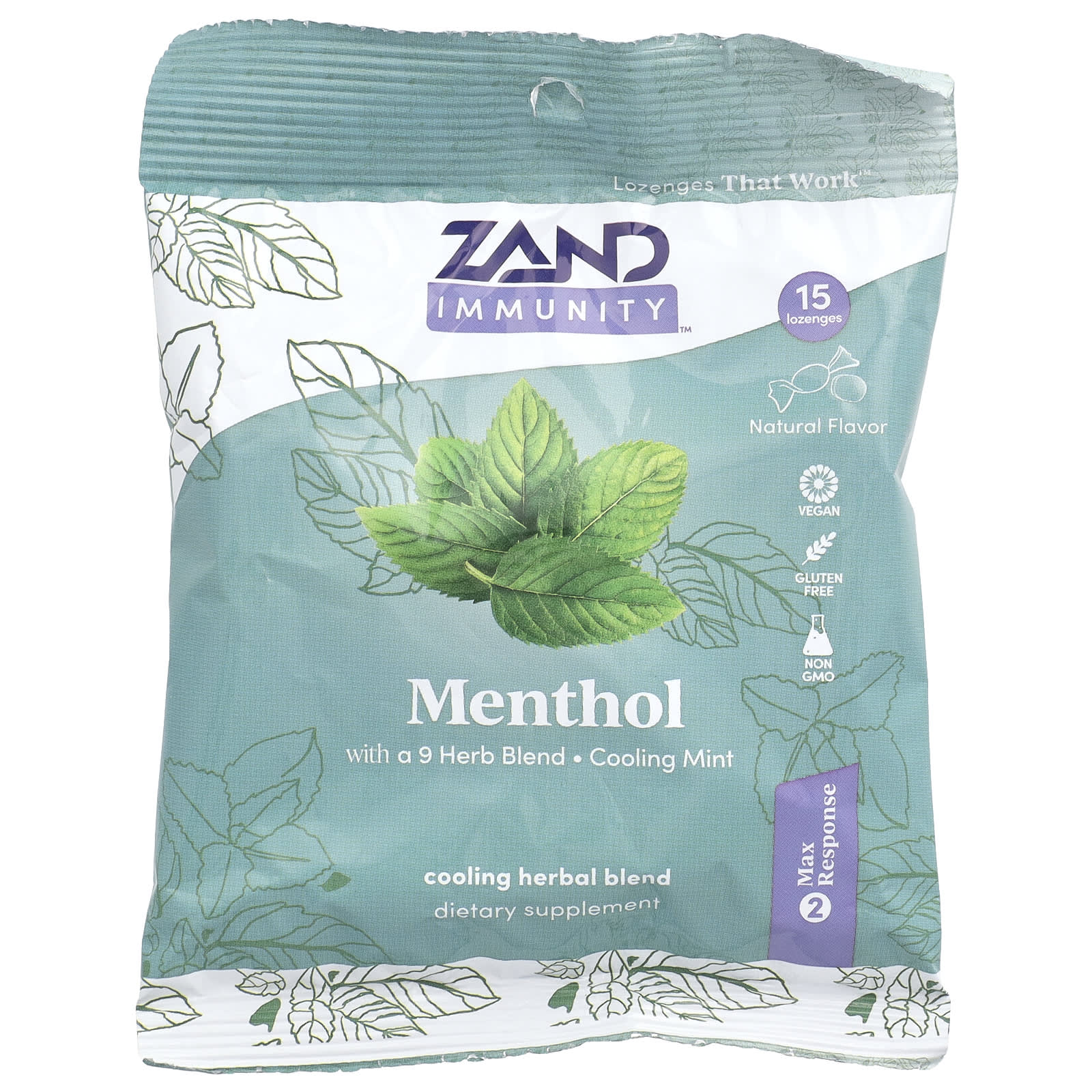 Zand, Menthol Lozenges, Cooling Mint, 15 Lozenges - Image 1