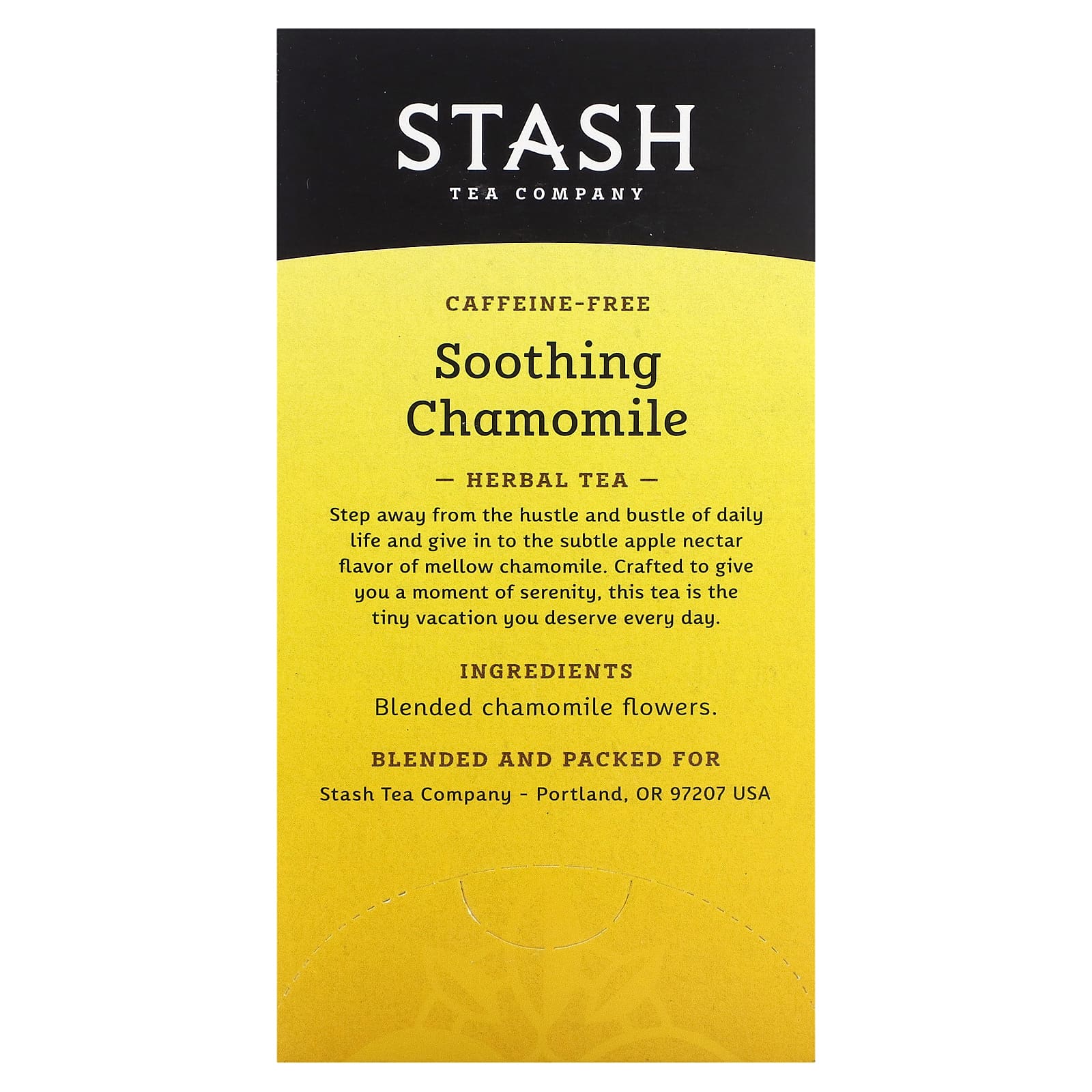 Stash Tea, Herbal Tea, Soothing Chamomile, Caffeine-Free, 20 Tea Bags, 0.6 oz (18 g) - Image 2