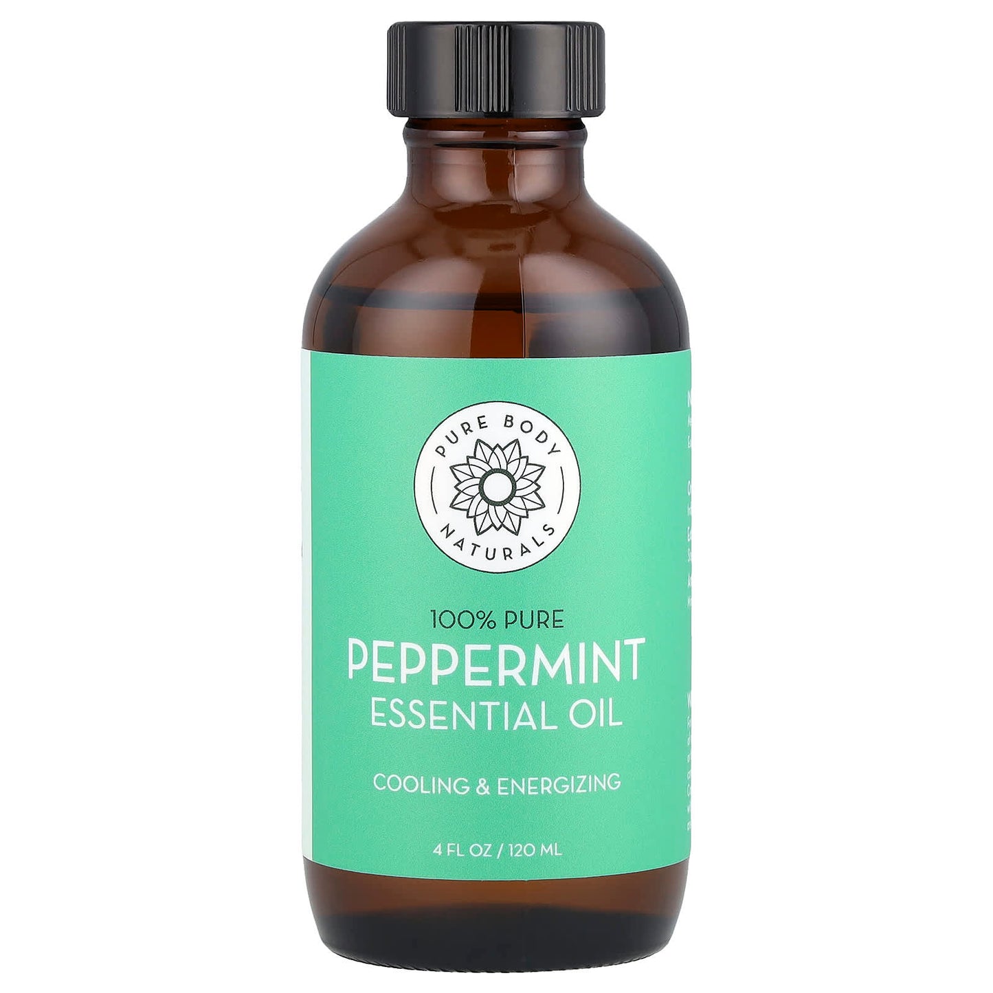 Pure Body Naturals, Essential Oil, Peppermint, 4 fl oz (120 ml) - Image 1