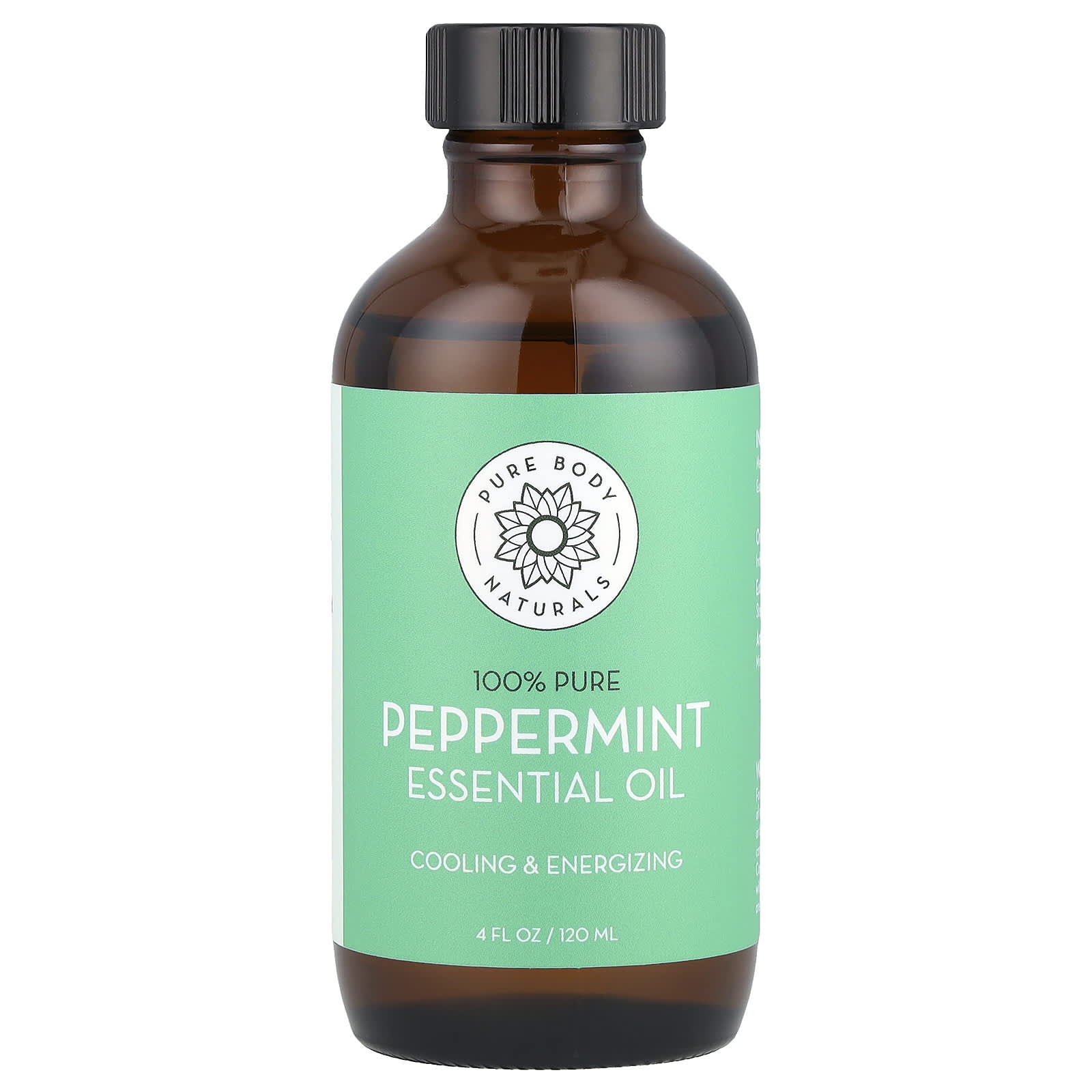 Pure Body Naturals, Essential Oil, Peppermint, 4 fl oz (120 ml) - Image 1