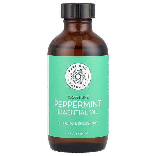 Pure Body Naturals, Essential Oil, Peppermint, 4 fl oz (120 ml) - Image 1