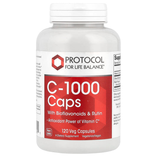 Protocol for Life Balance, C-1000 Caps with Bioflavonoids & Rutin, 120 Veg Capsules - Image 1
