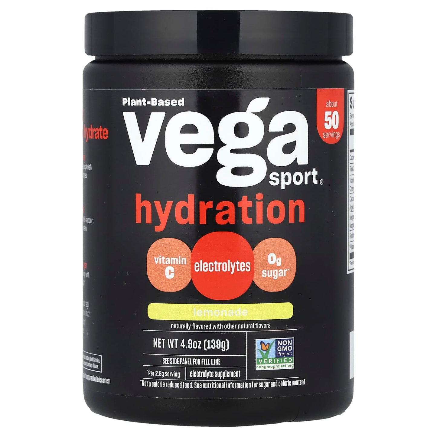 Vega, Sport®, Hydration, Lemonade, 4.9 oz (139 g) - Image 1