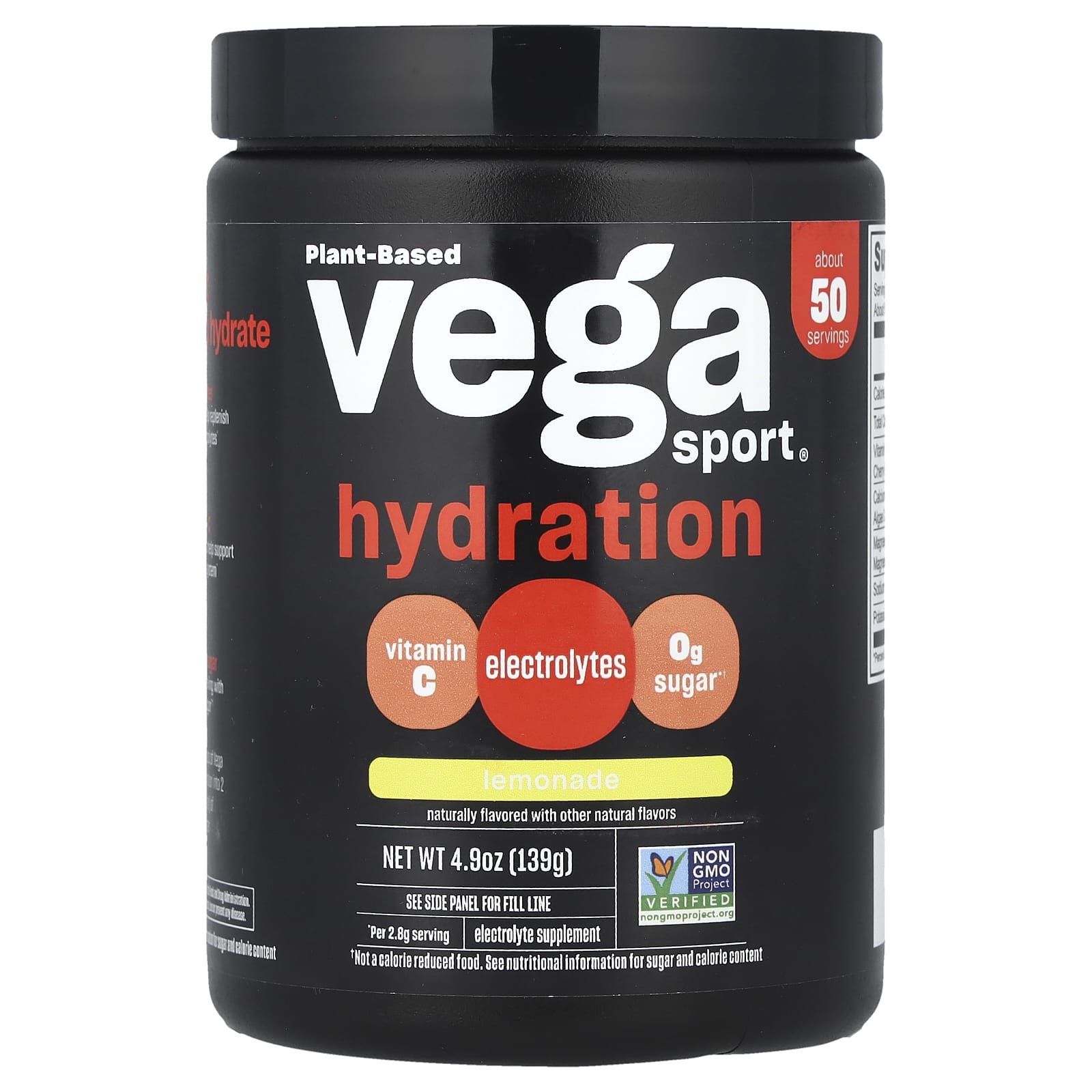 Vega, Sport®, Hydration, Lemonade, 4.9 oz (139 g) - Image 1