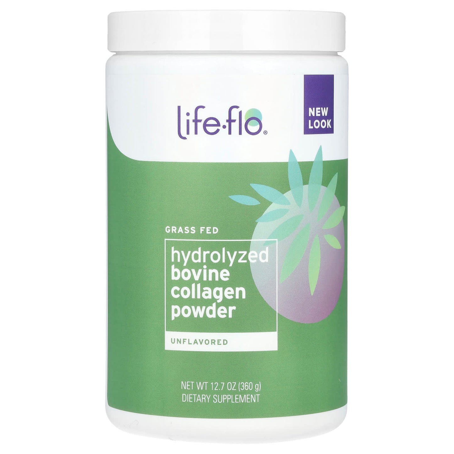 Life-flo, Grass Fed Hydrolyzed Bovine Collagen Powder, Unflavored, 12.7 oz (360 g) - Image 1